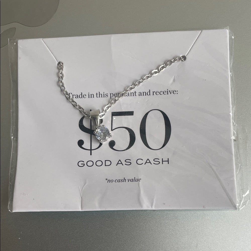 Effy Silver Chain Necklace with Clear Stone